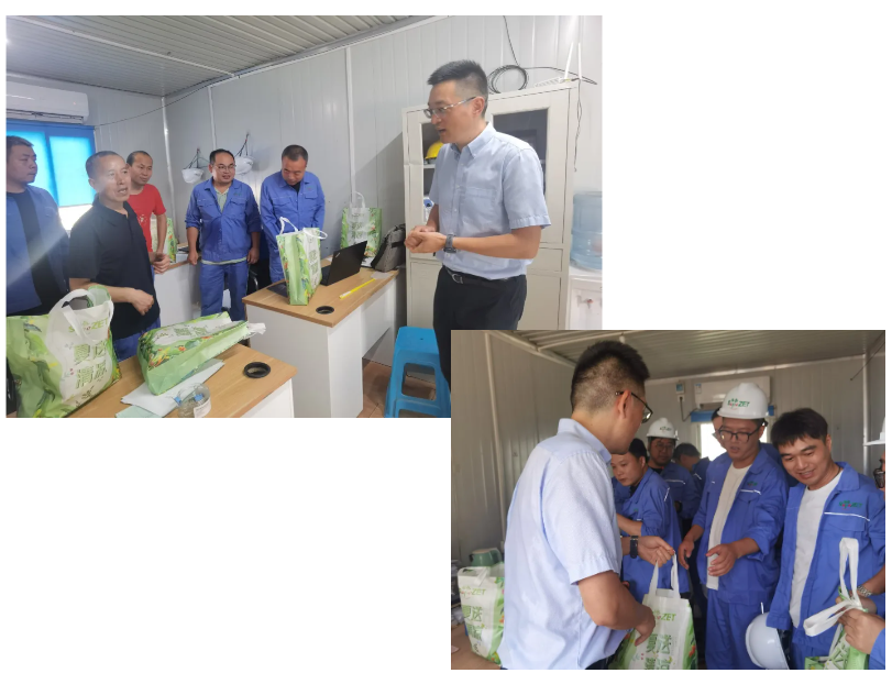 关怀一线 致敬匠心 | 豪门国际开展项目现场夏日“送清凉”慰问活动